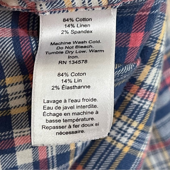 Vineyard Vines Mens Slim Longshore Fit Whale Long Sleeve Linen blend Shirt LG - Picture 6 of 8